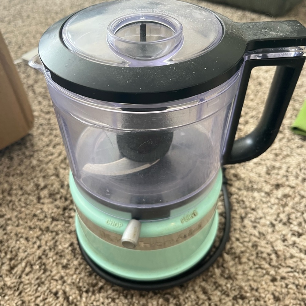 KitchenAid Mint Green Mini Food Chopper with Clear Bowl